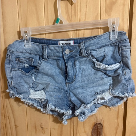 PINK Victoria's Secret Pants - PINK Victoria's Secret Light Blue Distressed Jean Shorts